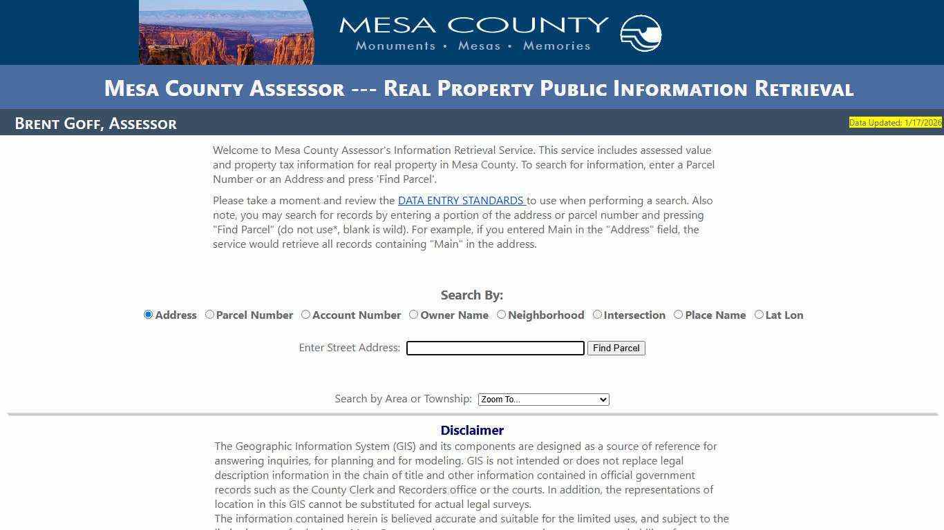 Mesa County Colorado - Assessor Lookup